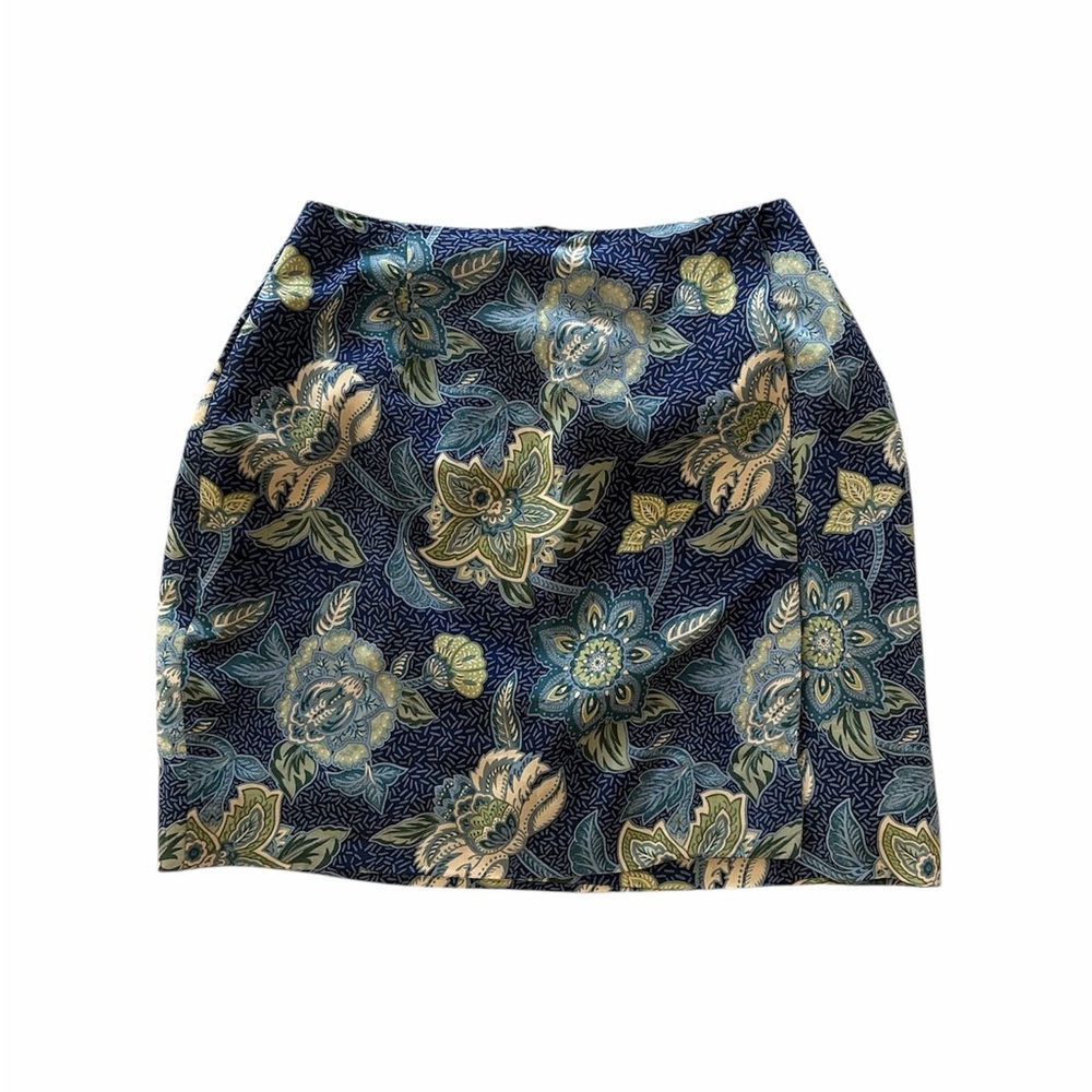 Women's Navy Floral Mini Skirt
